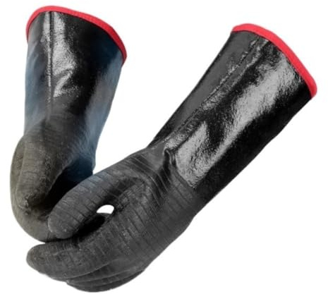XHZMDWOU Gant Four Gant Cuisine Gants de grillades résistants à la Chaleur et imperméables for Griller, Cuisiner, Frire et rôtir la Dinde Gant Four Anti Chaleur(45cm)