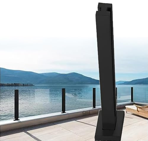Kit de garde-corps en verre avec cadre en acier inoxydable pour piscine et balcon - Barrière de sécurité - Design extérieur moderne