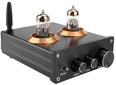 Stereo Bluetooth 4.2 Röhrenvorverstärker HiFi-Verstärker Vorverstärker mit Höhen-Bass-Klangeinstellung Fürs Heimkino