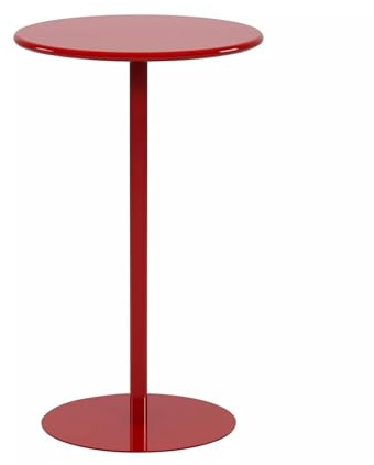 Runt barbord i metall, bistrostil med fast topp, cocktailbord för matsal, kök, pub, utomhusbruk, perfekt hjälpbord för hem och barer