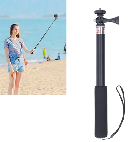 Ejoyous Utbyggbar Selfie Stick, 36.22 Tum Osynlig Actionkamera Selfie Stick Aluminiumlegering Kamera Stång för Panoramakamera, för Pocket 3 Action 4 3 X3 ONE X2