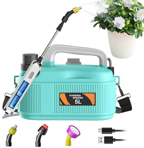 Spruzzatore da giardino | Irrigatore fertilizzante da 1,35 galloni, spruzzatori elettrici a pompa | per esterni, giardino, cortile, fattoria, serra, campeggio, patio, interni e domestici