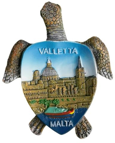 Calamita da frigorifero Valletta Malta, souvenir da viaggio, decorazione magnetica 3D