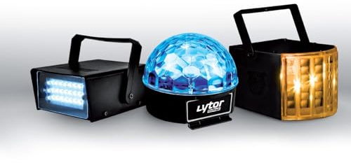 PACK ZIRKUS Lytor - 3 Jeux de lumière stroboscope + dôme ASTRO 6 LEDs + Derby 4 LEDs RGBW
