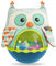 B. toys Baby Spielzeug Eule Kuscheltier mit Musik, bunten Lichtern und Bällen – Schaukelnde Sensorik Plüscheule Babyspielzeug für Kinder ab 6 Monaten, Hellblau
