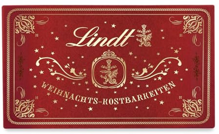 Lindt Schokolade | Weihnachts-Kostbarkeiten Pralinés-Schachtel | 200g | 19 edle Alkoholpralinen in 5 Sorten | Exquisites Pralinen-Geschenk für Genießer zu Weihnachten
