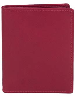 Ausweis- und Kreditkartenhülle LEAS in Echt-Leder, rot - Card-Collection