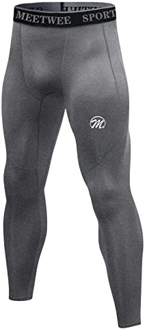 MEETWEE Legging Homme, Running Pantalon de Compression Sport Collant Séchage Rapide Baselayer Long Tight pour Gym Jogging Cyclisme