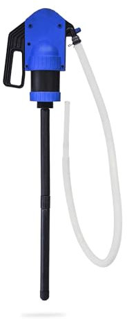 UNIVERSEL - Pompe À Main - Idéale Pour Carburants, Lubrifiants, Eau Et Plus - ‎Débit 0,50 L/Coup De Pompe - Adaptation 50mm - 3 Embouts Téléscopiques Inclus - 39,6 x 23 x 14,7 cm