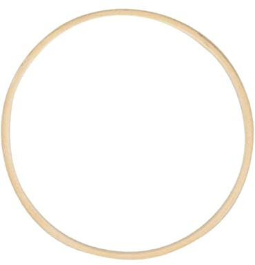 Tubayia Holz Bambus Hoop Kranz Makramee Hoop Traumfänger Holzring Holzreifen für DIY Hochzeitskranz Wand Aufhängung (40cm)