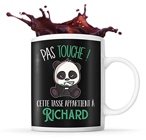 Tasse Richard Pas Touche Panda | Mug Prénom Cadeau Anniversaire Humour