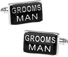 Stfery Manschettenknöpfe mit Gravur, Manschettenknöpfe Schwarz Edel Kupfer Cufflinks Rechteckige Gravur Trauzeugen Schmuck Geschenk