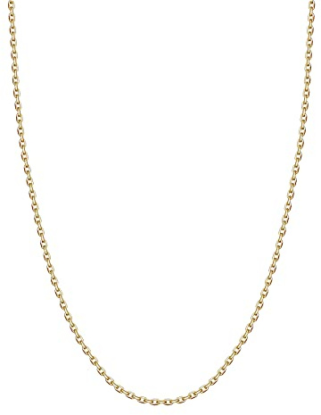 Kritz Chaîne Collier Femme Maille Forçat Fine 1,5 mm Acier plaqué Or 18K I Maille Cable Forcat Classique Longueur 50 Cm - Collection Paris Essentiels Mode Cadeau pour Elle