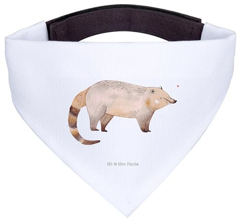 Mr. & Mrs. Panda Hundehalstuch L Nasenbär - Geschenk, Halstuch Hund, Lustige Sprüche, Bär, Rüsselbär, Bandana Für Hunde, Hundeschal, Nasenbären