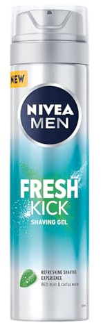 NIVEA Shaving Gel 200ML Fresh Kick Refreshing, Daily Use Product Infused With Mint Extract, Suitable for All Hair and Skin Types Dermatologically Approved for Skin Compatibility (Pack of 3)