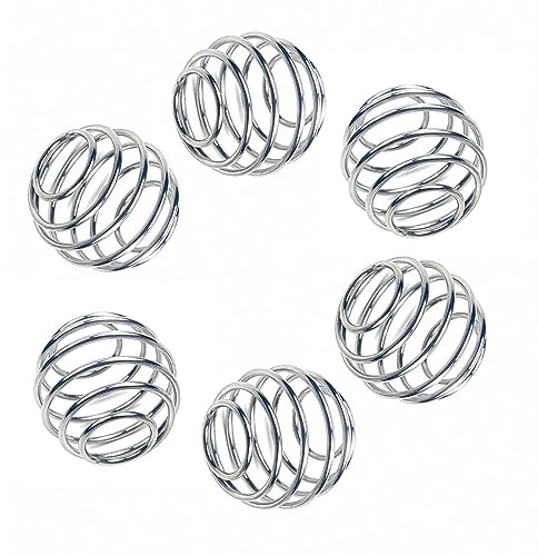 Klxuyuo Shaker Balls 6 Stück Shaker Flasche Ball Edelstahl Protein Shaker Ball Mixer Ball Ersatz für Shaker, Trinkflasche (3 cm)