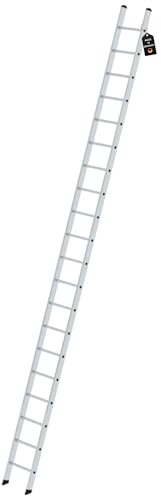 PROREGAL Sprossen-Anlegeleiter ohne Traverse | 20-Sprossen | Leiter, Teleskopleiter, Trittleiter, Bockleiter, Sprossen-Doppelleiter