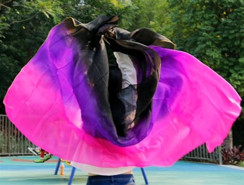 Tanzschleier Seide Echte Seide Bauchtanz Schleier 1 Pc Bauchtanz Zubehör Bauchtanz Schleier Schal Schal Tanz Praxis Bühne Leistung Schleier. (Color : BPR, Size : 270x114cm)