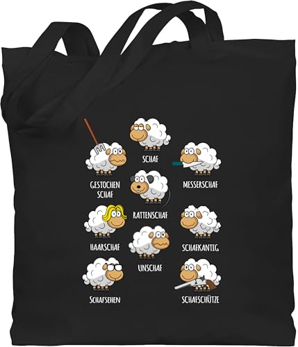 Shirtracer - Baumwolltasche - - Taschen - Schafe Schäfchen Schäfer Schaf Sheep Schafbauer Lustig Witzig