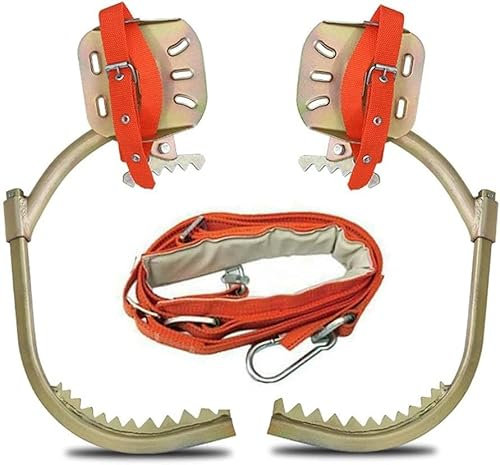 TONG TONG Baumpflege Spikes mit Sicherheitsgurt, Klettern Bäume Artefakt Kletterhilfe Werkzeug Set Forst Steigeisen Baumsteigeisen, Kletter Werkzeug für Bergsteigen, Baumklettern