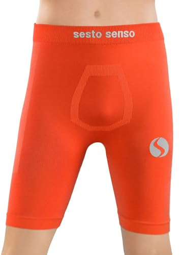 sesto senso Underbyxor barn pojkar cykelbyxor korta under shorts sport tajt, apelsin, 116cm - 140cm