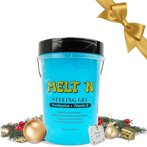 EBIN NEW YORK – Melt’N Styling Gel Blue Con Eucalipto Y Vitamina E – Unisex – 2423 ml – Fijación Refrescante Y Cuidado Capilar Intensivo En Formato XXL