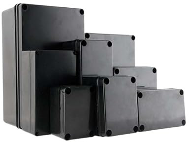 AIRUIXI Boîte de dérivation Coffre-Fort électronique en ABS, boîtes en Plastique, boîte de jonction de Fil Noir, Organisateur en Plastique, boîtier IP67(200x200x95mm)