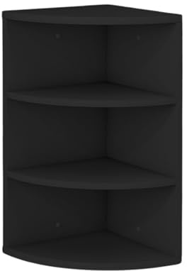 Coemo Eckregal Corner 60, 30x30x60 cm, Bücherregal 3 Fächer, Holzregal | Eckregal stehend, aus Holz schmal, der ideale Platzsparer für deine Ecke, Ob kunstvolle Dekorationen, als Bücherregal