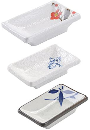 PRETYZOOM Piatti Per Salsa in Ceramica Da 3 5 Pollici Piatti Per Salsa in Stile Giapponese Ciotole Per Salsa Dipinte A Mano Versatili Per Ristoranti E Case.