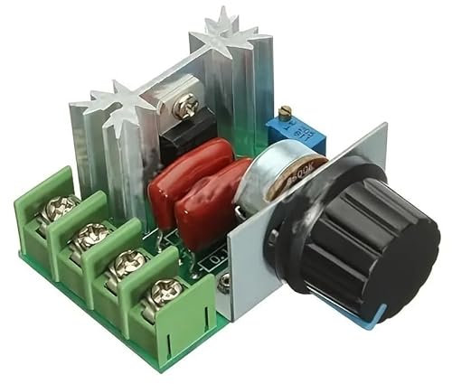 TECHZOCO Adaptador regulador de velocidad del motor AC, Regulador de Velocidad del Motor, Dimmer para motor, Soporta una intensidad máxima de 25A y un consumo de 2000W, Regulador de 50V a 220V