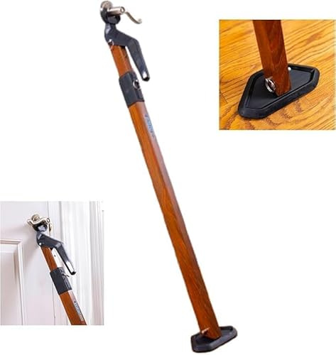 Super Heavy Metal Security Door Stoppers Bar Fully Adjustable Door Jammer Device for Home Defense Residential & Commercial Use, Lightweight Door Security Bar with 3000+ LBS Strength