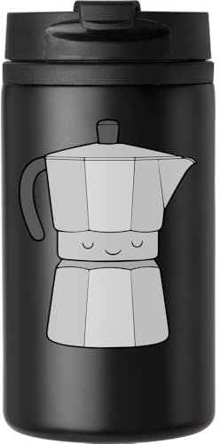 Cute Sleeping Coffee Percolator Coffee Cup Travel Mug for Hot & Cold Drinks Double Walled Thermal Mug with Leakproof Lid Black