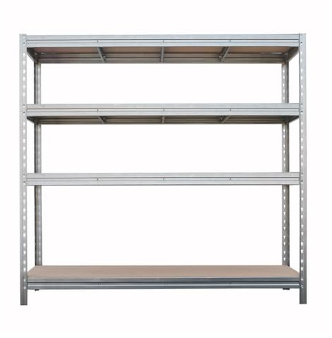 Master Regale Schwerlastregal BULLRACK Rivet 200x200x60 cm – 4 Böden je 600 kg – verzinkt – Stecksystem – Höhenverstellbar – Lagerregal Werkstattregal Garagenregal aus Metall (200x200x60)