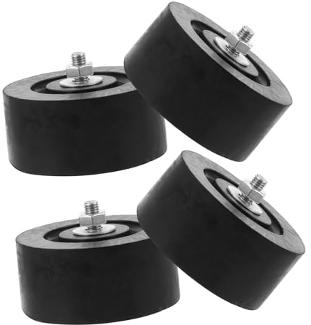 POPETPOP 4 Piezas soporte de soporte de aire acondicionado acondicionadores Vibración condensador shock absorber almohadillas de goma para aire acondicionado base amortiguadora caucho Black