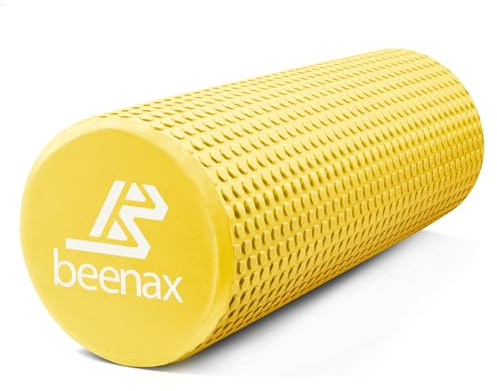 Beenax Foam Roller 44cm - Lightweight Muscle Roller for Fitness, Pilates, Yoga, Physio, Trigger Point, Deep Tissue, Joint Massage, Pain Relief - Designed to Relieve Stress and Relax Tight Muscles