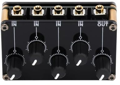 4 Channel 3.5mm Stereo Audio Mixer Mini Passive Live Studio Mixers Volume Control