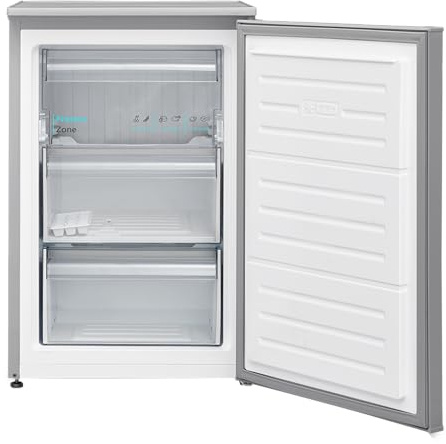 SHARP SJ-UD103T0S-EU freistehender Kühlschrank (EEK D, 103 L, 38 dB), (3 Schubladen inkl. 1 Klappfächer), Silber, H83,8 x B54cm