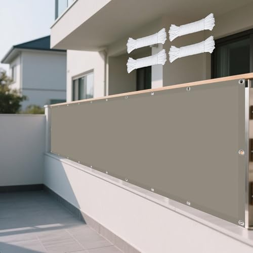 Tenda a Vela Parasole 3 x 4 m Pes Poliestere Impermeabile Vela Ombreggiante Antivento Idrorepellente, con Corde di Supporto per Giardino e Terrazza, Piscina, Cachi