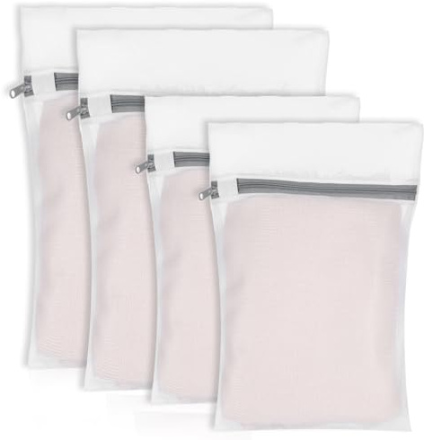 Tyqour 4 Stück Wäschenetz für Waschmaschine,2 Größe Wäschenetz Klein Wäschesack Waschmaschine Wäschebeutel mit Reißverschluss Laundry Bag Wäschenetze für Blusen,Bh,Unterwäsche,Socken(30x40cm/20x30cm)