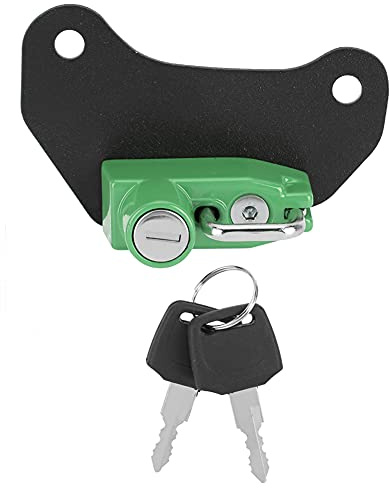 Klanata Gancho de Montaje para Cerradura para Casco de Motocicleta, Cerradura para Casco de aleación de Aluminio con 2 Llaves, Apto para Indian Scout Sixty 2016+ (Verde)