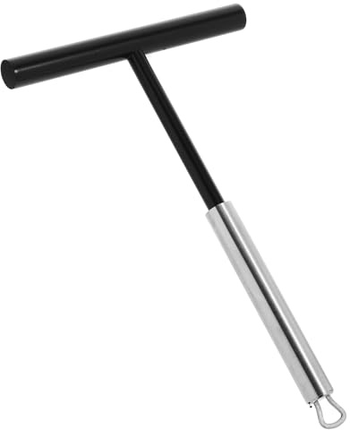 NIYANGLE Stainless Steel Nylon Pancake Making Tool T-Shape Crepe Spreader with Hanging Lightweight Kitchen Batter Distributor for Home and Party Use