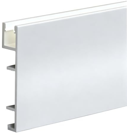 battiscopa Battiscopa LED A Montaggio Superficiale, Modanatura Pavimento Personalizzabile Da 100 150 200 Cm Con Accessori, Modanatura Bordo Pavimento(A 8cm/3'',200cm/78.7in)