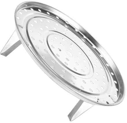 Gadpiparty Inserto para Vaporera Redondo de Acero Inoxidable, Bandeja para Cocinar al Vapor Patas, Multi-funcional y Fácil de Limpiar para Restaurante y Hogar
