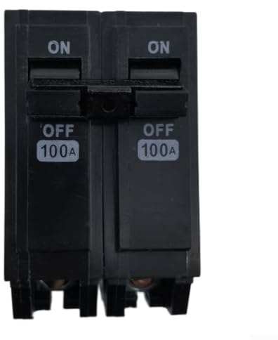 Disjoncteur 100 A pour fusible GE Q-Line 10KAIC | Courant nominal de 100 A, tension de 120/240 V, pour panneaux Q Line, protection contre les surcharges, adapté à la maison