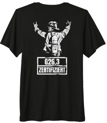 Feuerwehr G26.3 Zertifiziert Rückseite Feuerwehr Atemschutz Premium T-Shirt