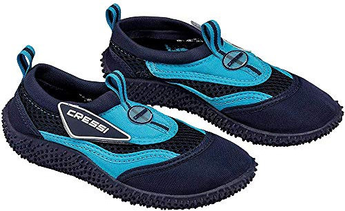 Cressi Coral Jr - Kinder Badeschuhe für Pool und Strand, Mehrfarbig (Blau/Hellblau), 31 EU