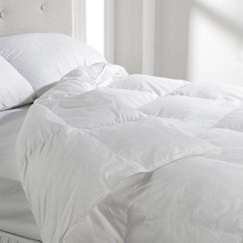 Tata Home Piumino Singolo Invernale Piuma d'Oca Peso 320 gr/mq Piumone Letto 50% Piumino 50% Piuma Tessuto in 100% Cotone Misura 1 Piazza cm 155x200 Colore Bianco Mod. WinterOne