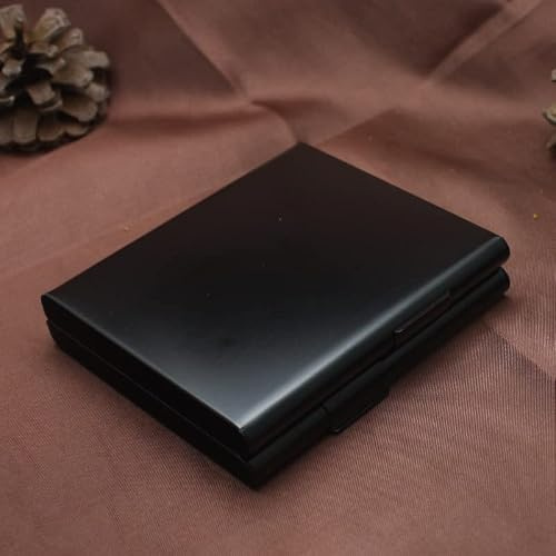 ToBeIT Etui Zigaretten Metall Zigarettenbox - Aluminium Zigarettenetui für 20 Zigaretten (schwarz)