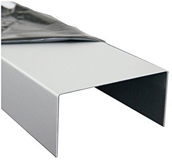 2000mm Aluminium U-Profil 20x50x20mm Kantenprofil aus 2mm Aluminium silber natur eloxiert Abdeckleiste