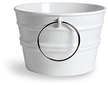 Lavandino Lavabo Appoggio/Sospeso Horganica Tondo Mod. Bacile Bianco Opaco in ceramica 46,5xH30 cm (Con portasciugamani)